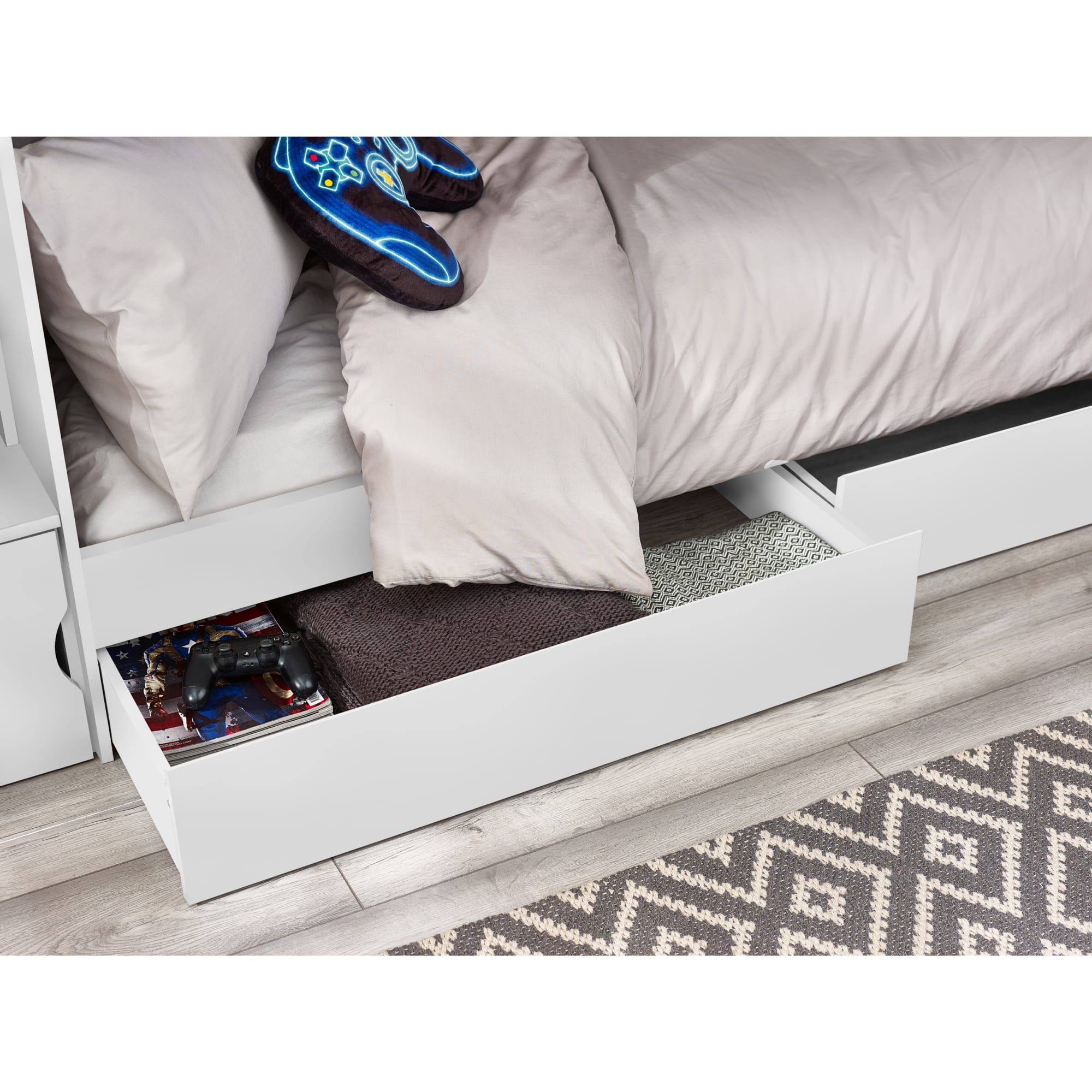 Camelot Staircase Bunk All White - Cozyo