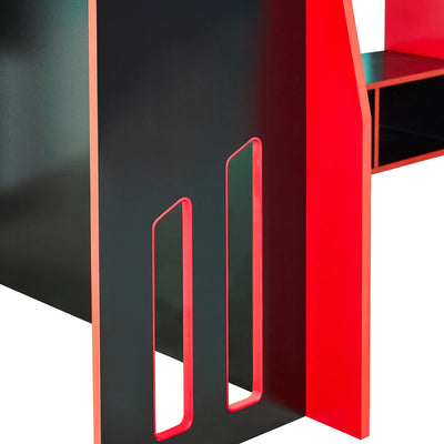 Eagle Single 90cm Gaming Highsleeper - Black and Red - Cozyo