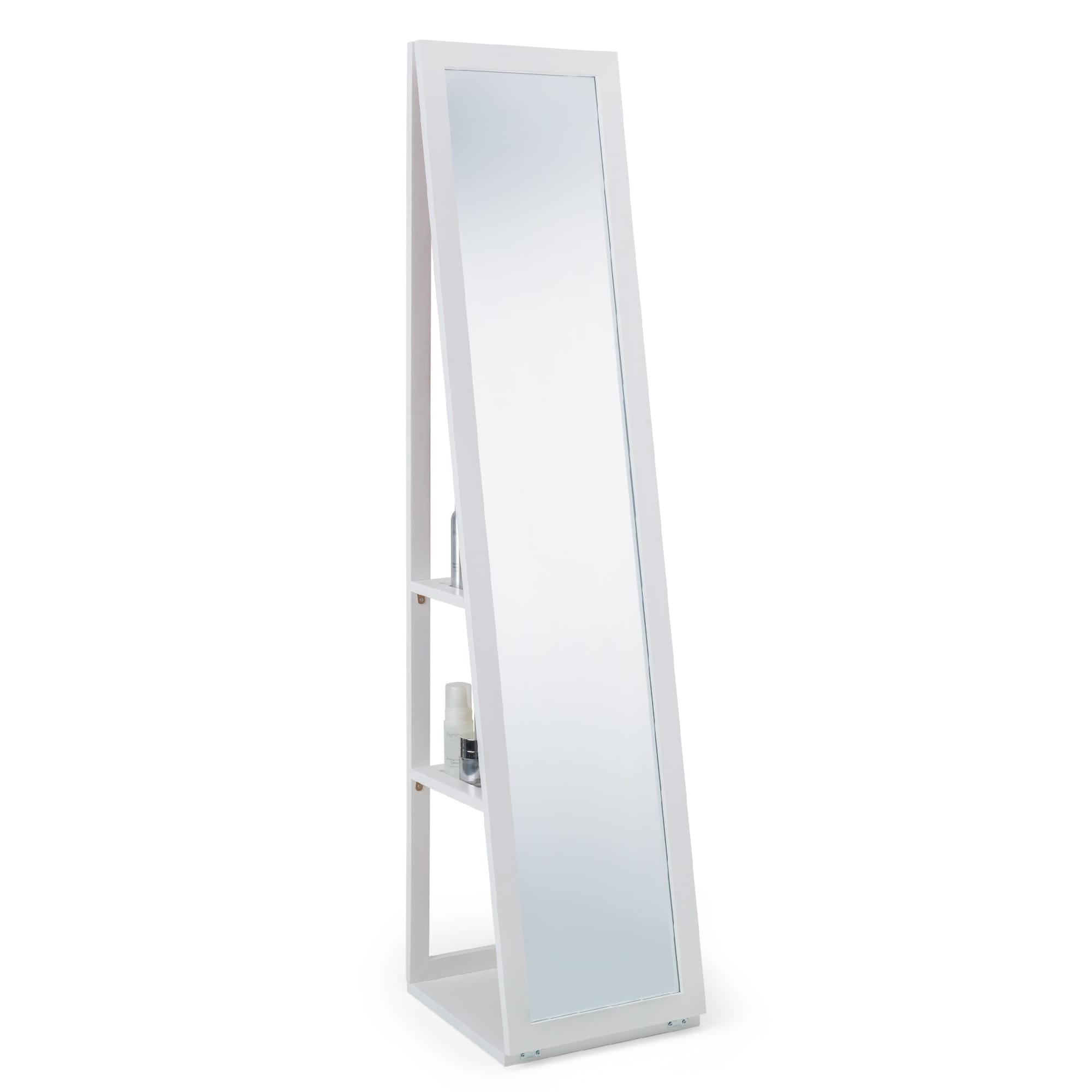 Fresco White Storage Mirror - Cozyo