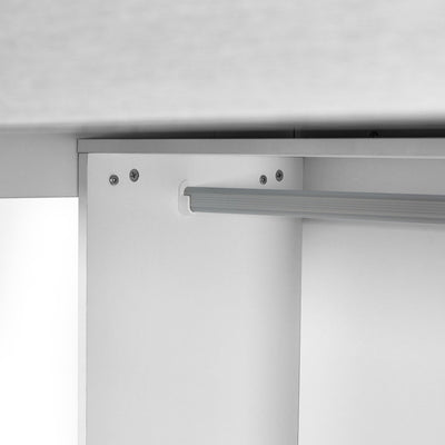 Gaia 90cm Single Highsleeper TV Bed - White and Silver - Cozyo