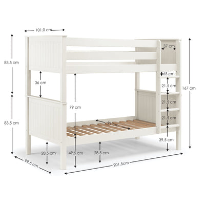 Maine Bunk Bed - Surf White - Cozyo