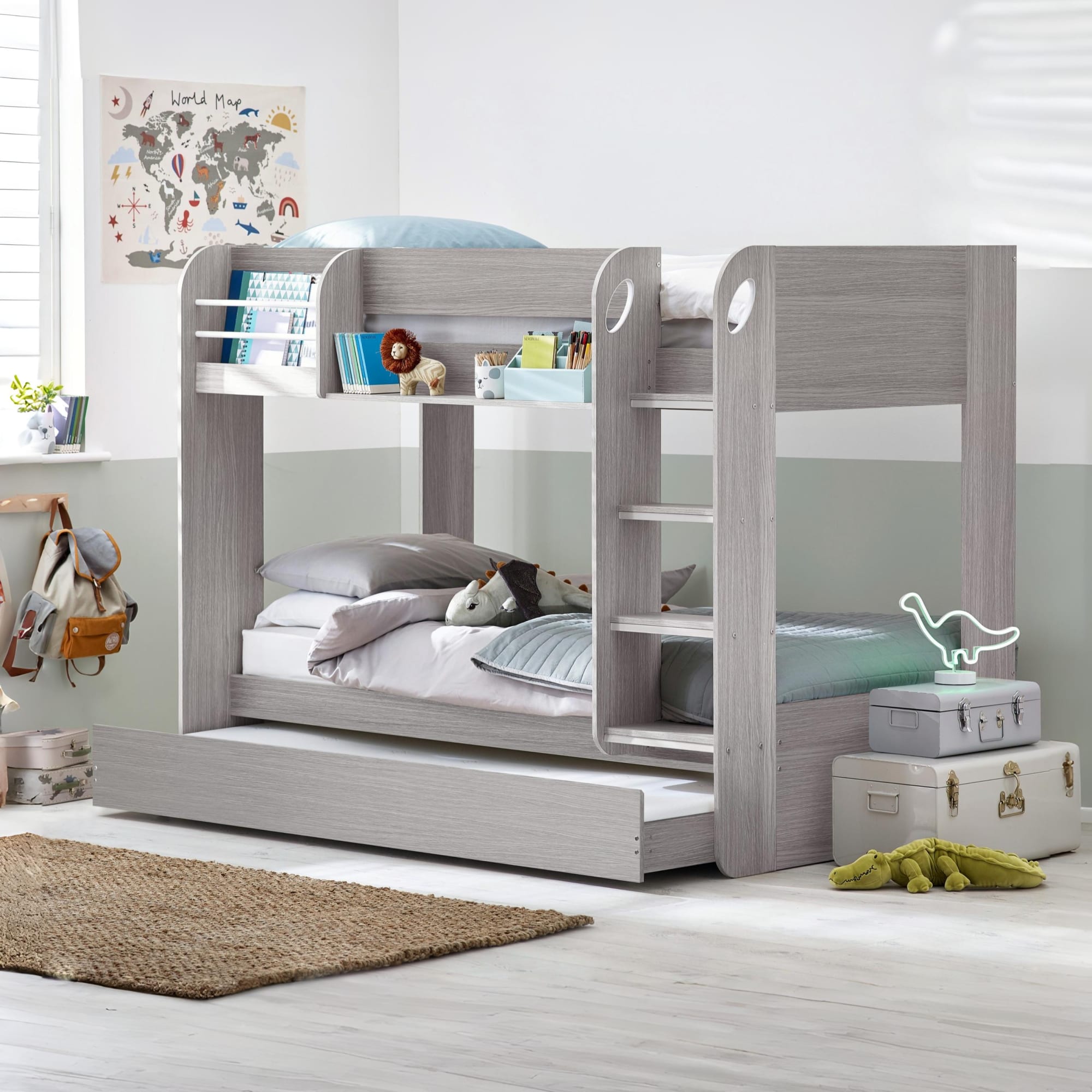 Mars Bunk & Underbed - Grey Oak - Cozyo