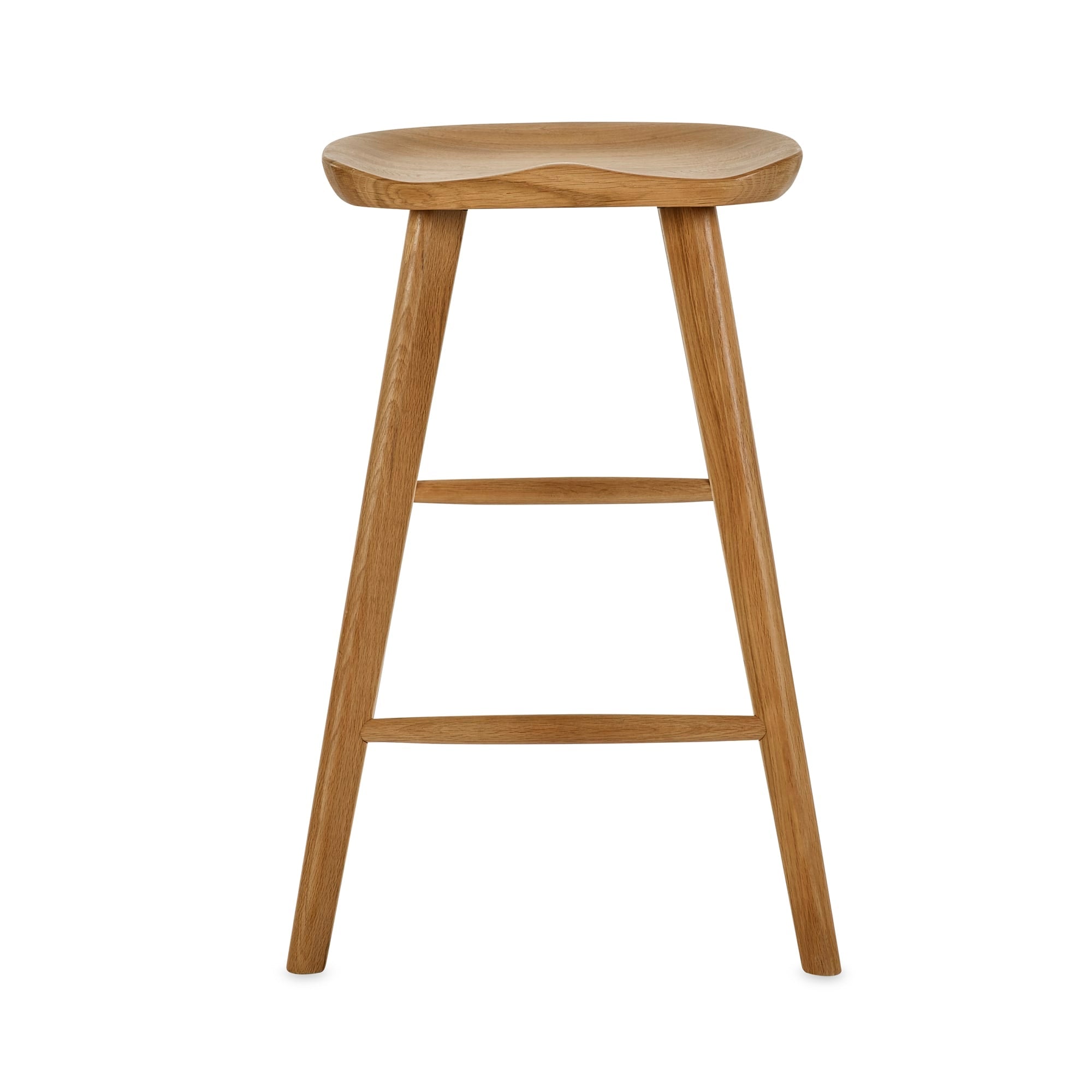 Mulu Natural Solid Oak Bar Stool - Cozyo