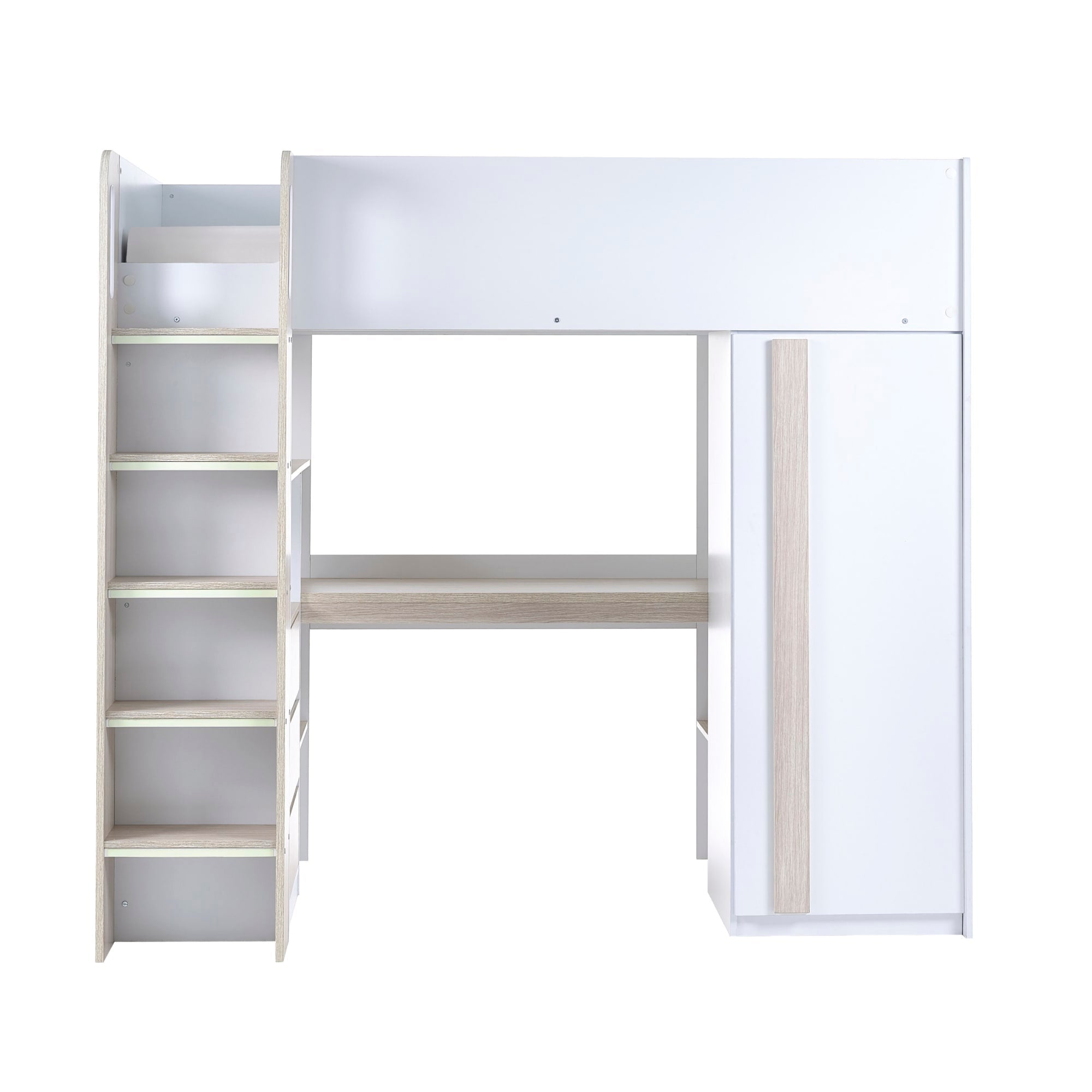 Nebula Gaming Bed With Desk White - Cozyo