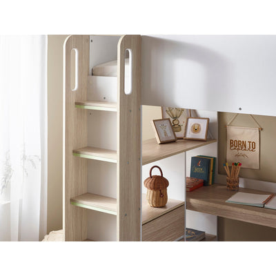 Nebula Gaming Bed With Desk White - Cozyo