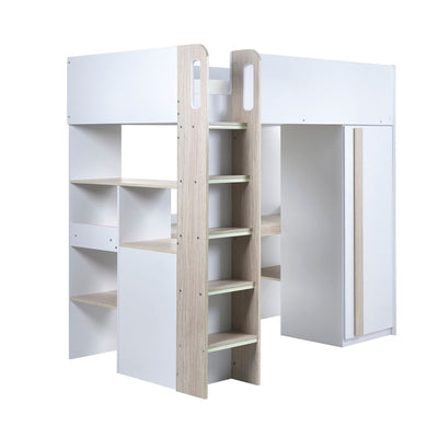 Nebula Gaming Bed With Desk White - Cozyo