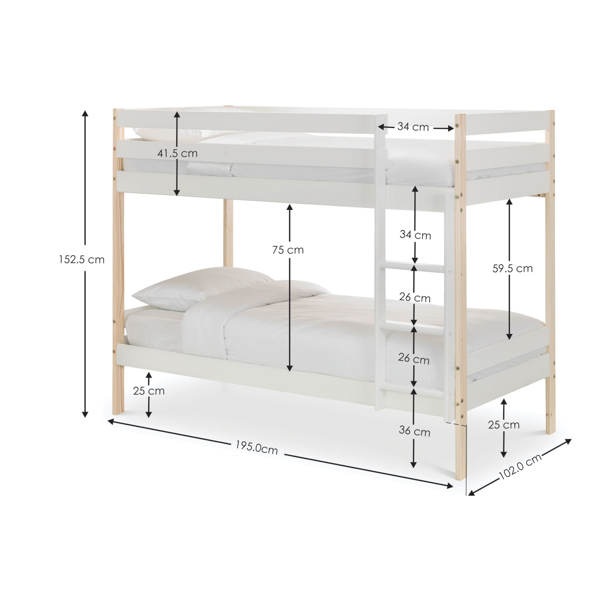 Nova Bunk Bed - Two Tone - Cozyo
