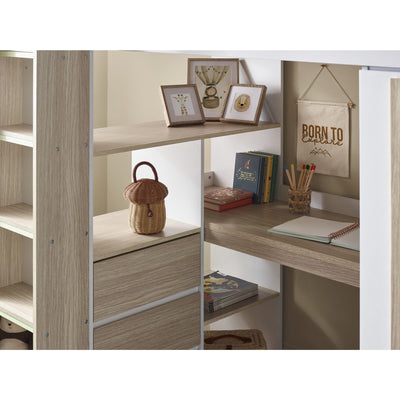 Ocean Highsleeper Pale Wood & White - Cozyo
