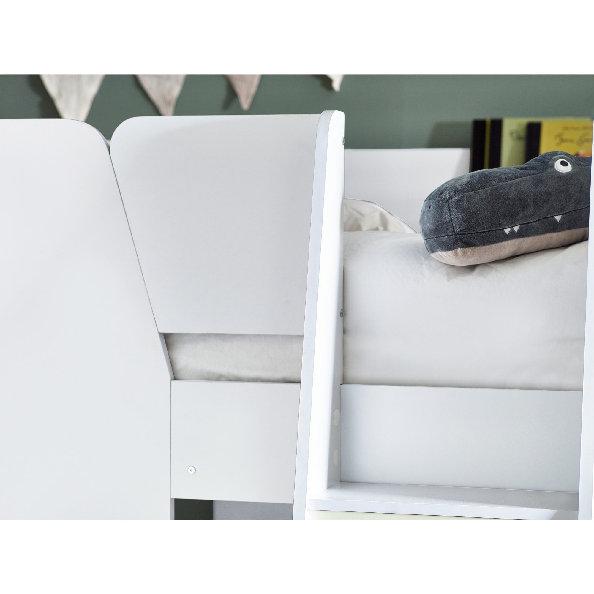 Parsec Bunk Bed All White - Cozyo