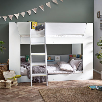 Parsec Bunk Bed All White - Cozyo