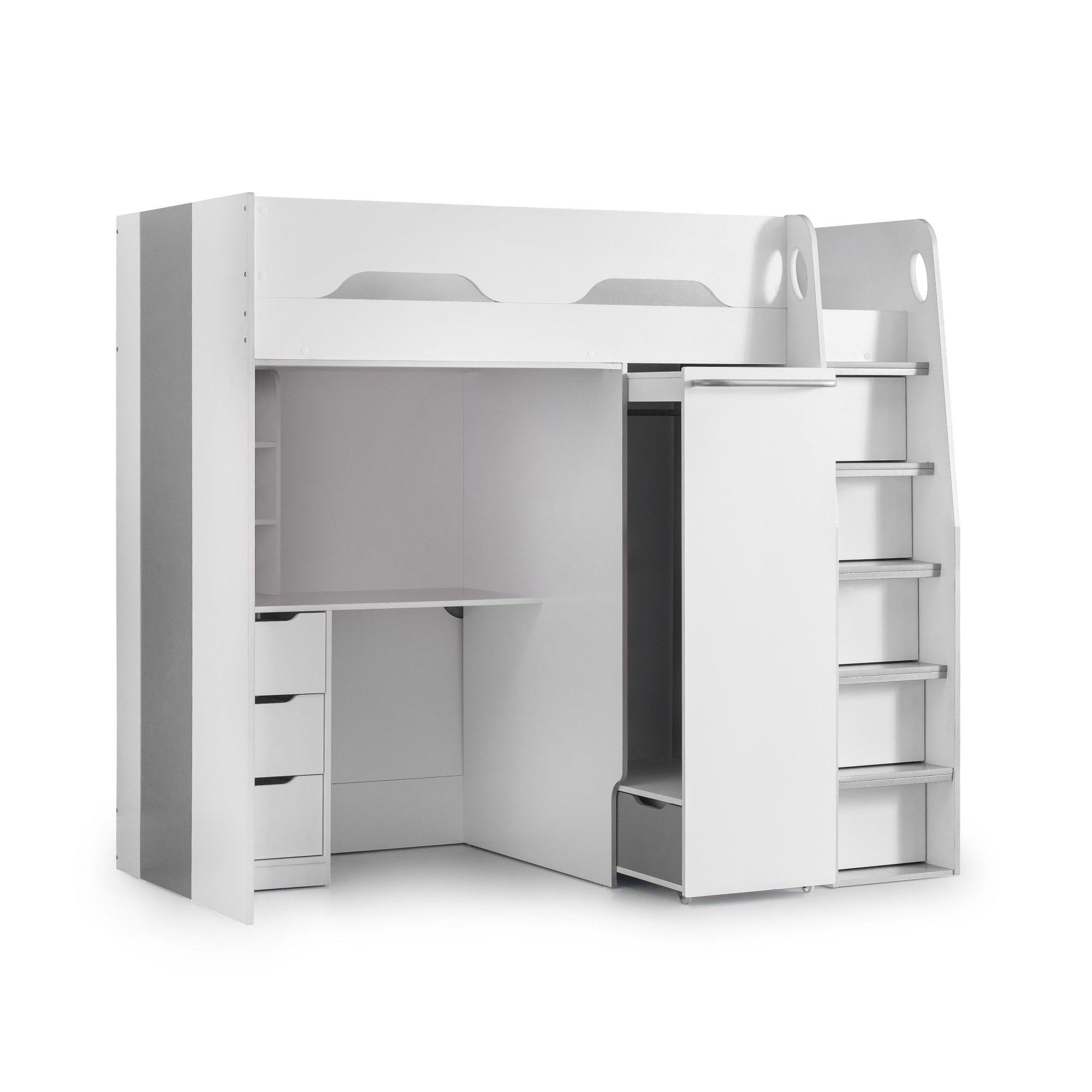 Pegasus Highsleeper White / Silver - Cozyo