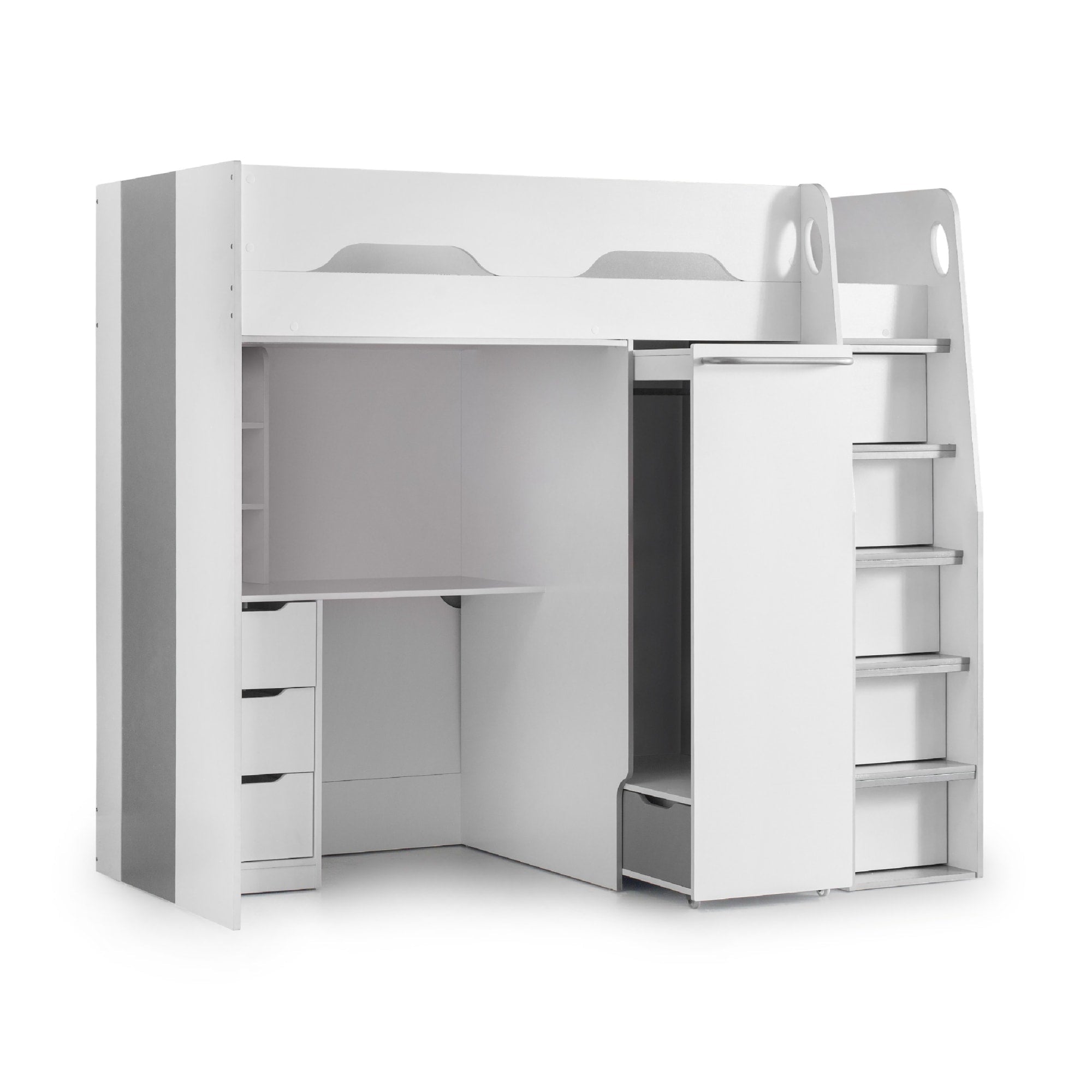 Pegasus Highsleeper White / Silver - Cozyo