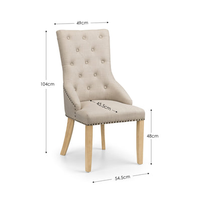 Set Of 2 Loire Button Back Chairs - Cozyo