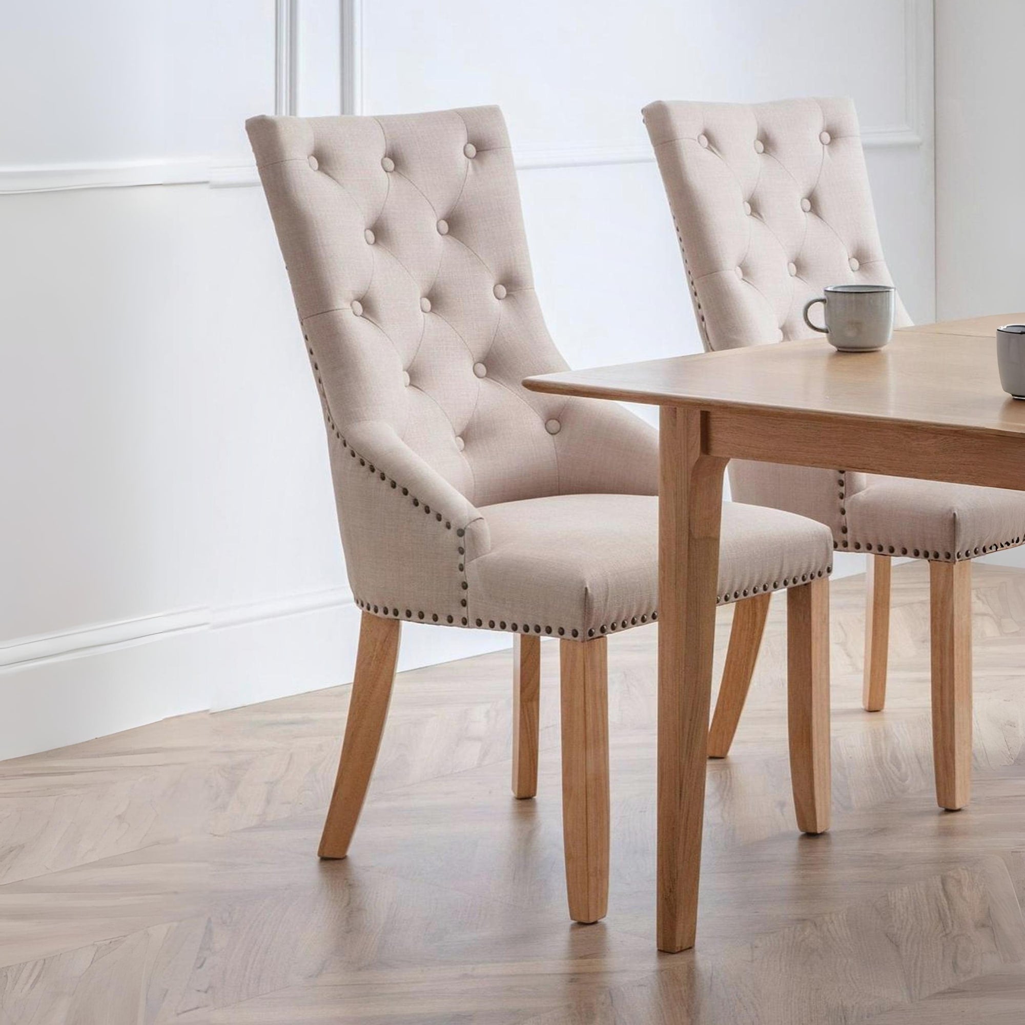 Set Of 2 Loire Button Back Chairs - Cozyo