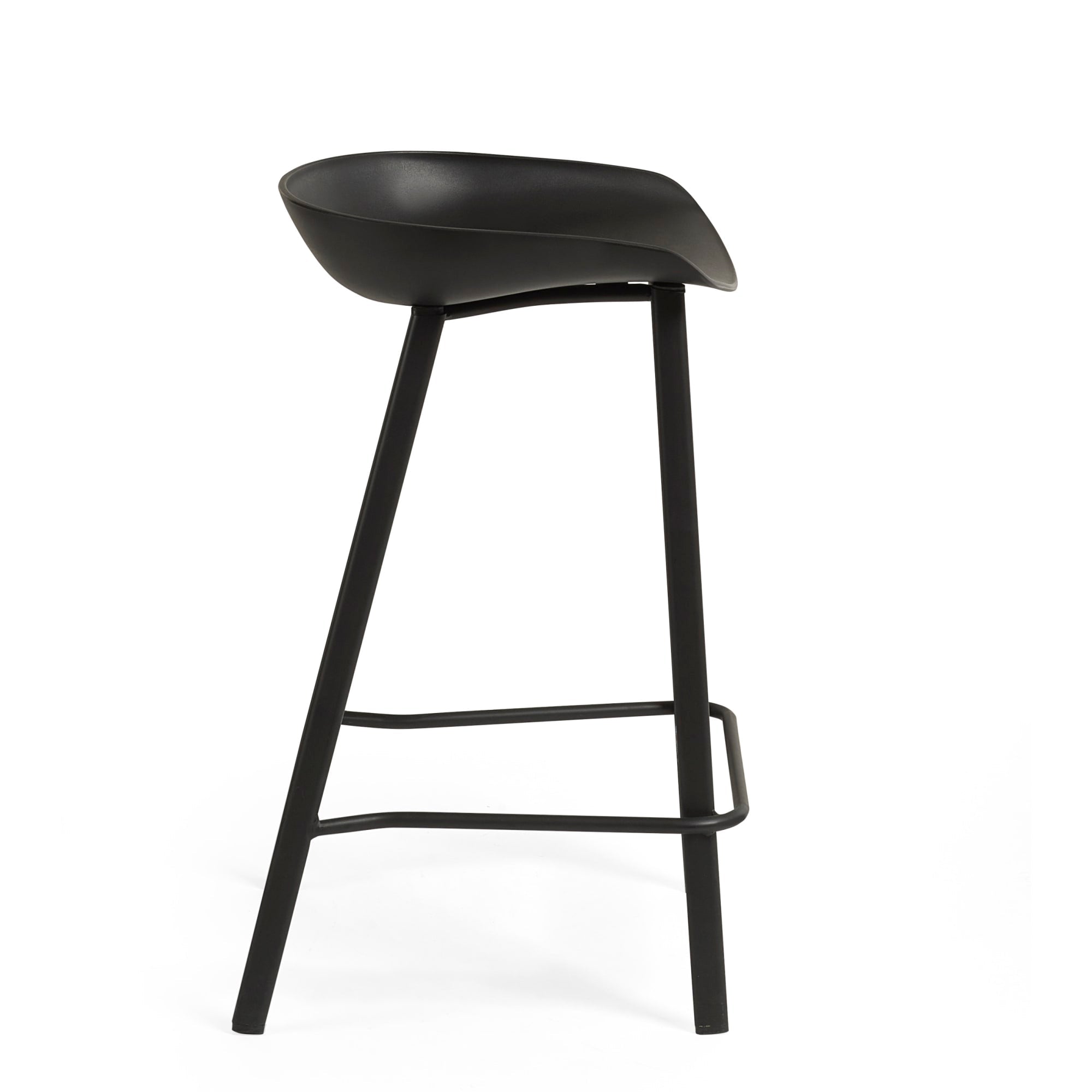 Set Of 2 Renzo Bar Stool Black - Cozyo