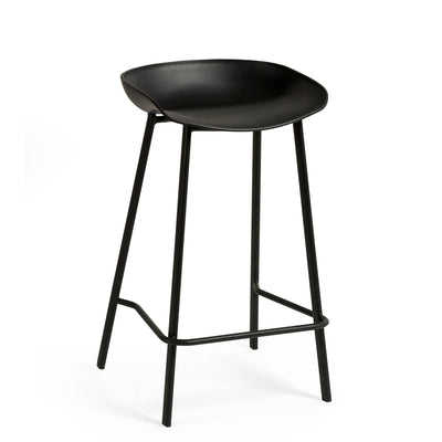 Set Of 2 Renzo Bar Stool Black - Cozyo