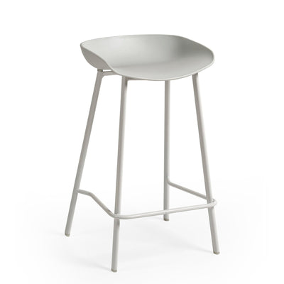Set Of 2 Renzo Bar Stool Grey - Cozyo