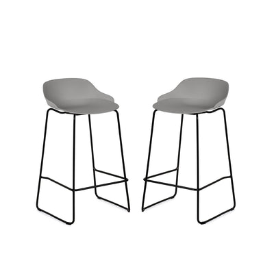 Set Of 2 Rocco Stools - Light Grey - Cozyo