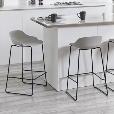 Set Of 2 Rocco Stools - Light Grey - Cozyo