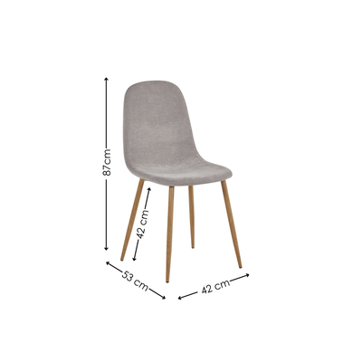 Set of 4 Lottie Beige Chenille Upholstered Dining Chairs - Cozyo