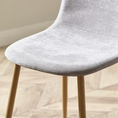 Set of 4 Lottie Beige Chenille Upholstered Dining Chairs - Cozyo