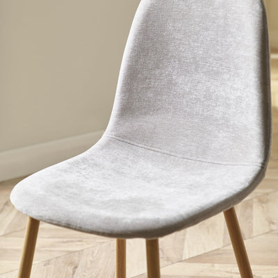 Set of 4 Lottie Beige Chenille Upholstered Dining Chairs - Cozyo