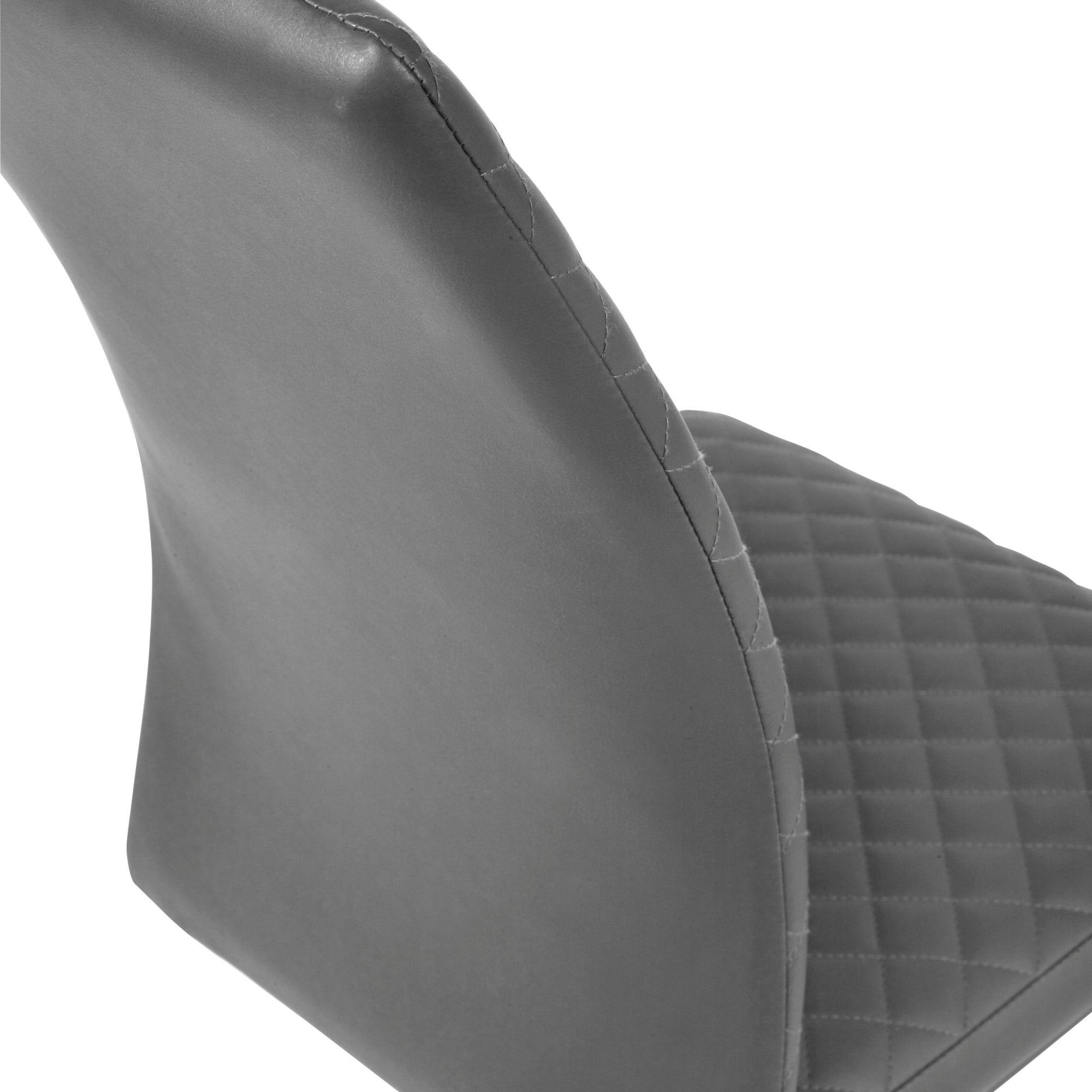 Set of 4 Xavier Grey Upholstered Cantilever Dining Chairs - Cozyo