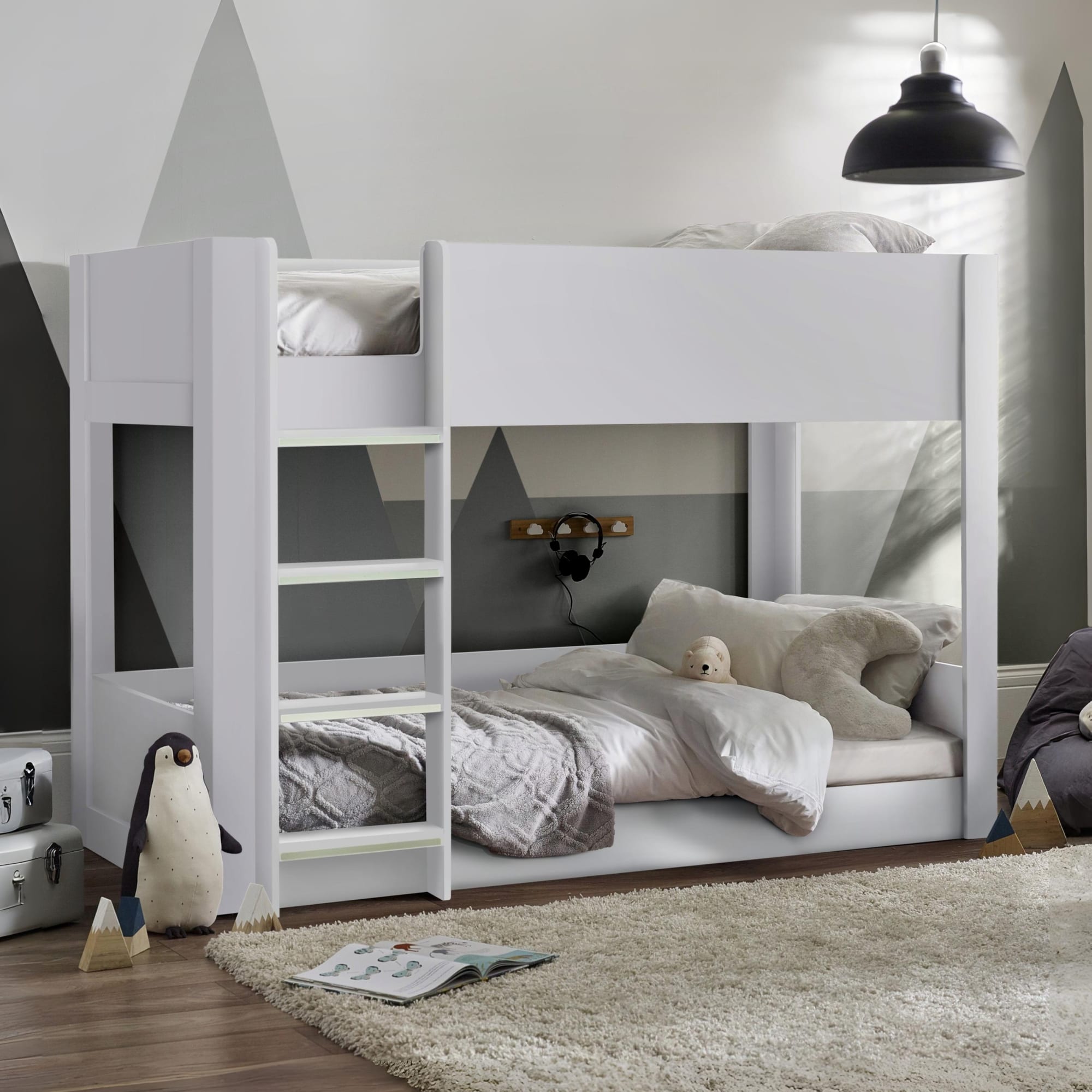 Solomon Bunk Bed - All White - Cozyo