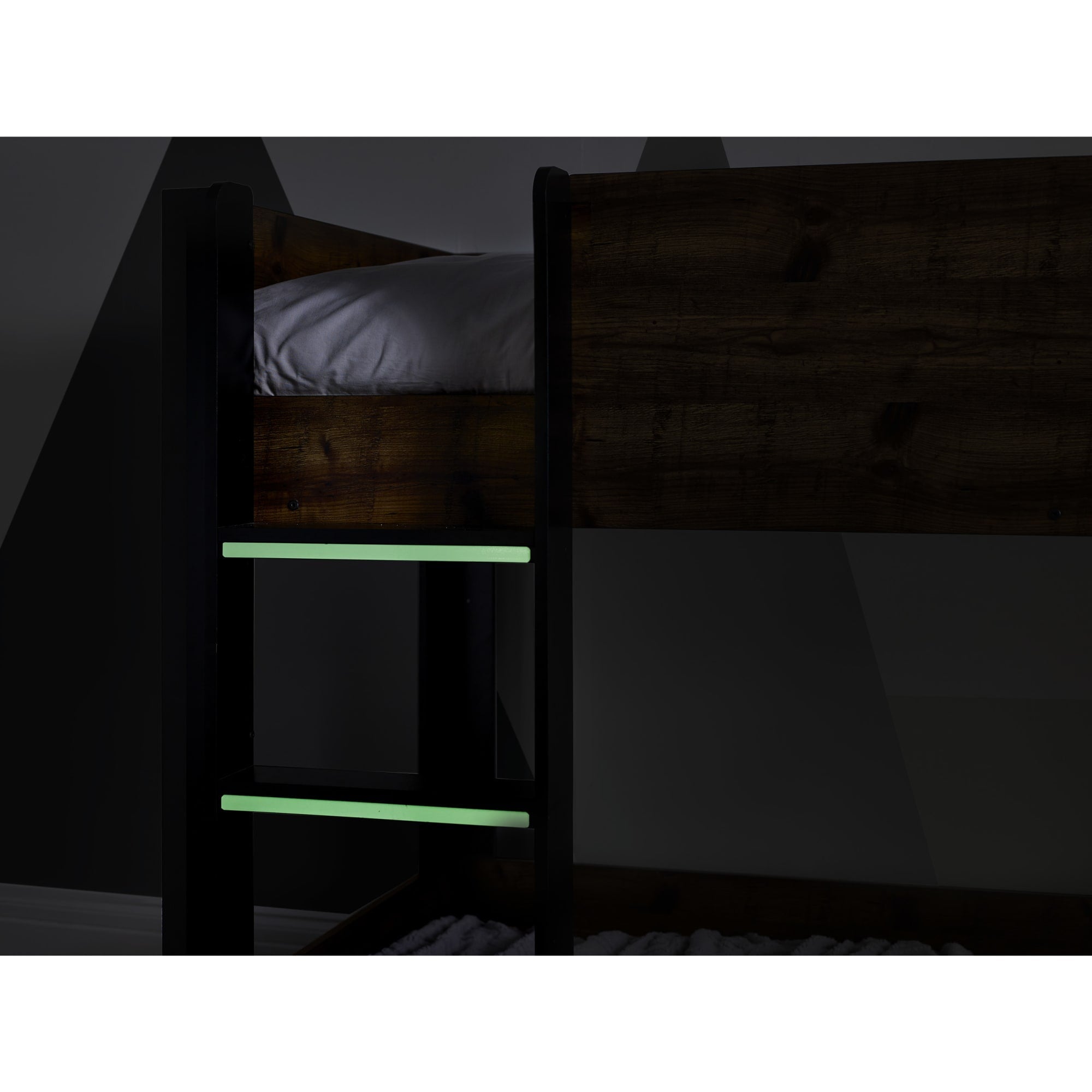Solomon Bunk Bed - Rustic And Black - Cozyo